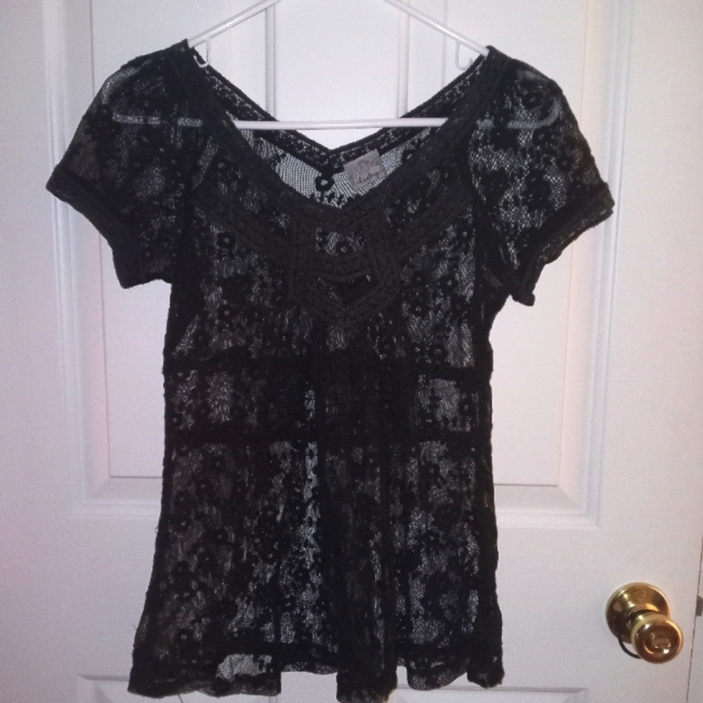 Black lace top
